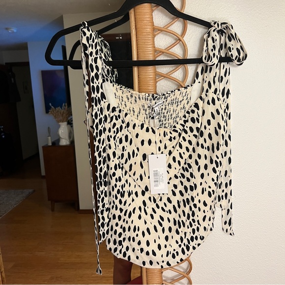 Reformation Ellora Top in Cheetah, sz 12 - Picture 5 of 16